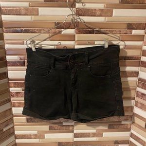 Black jean shorts